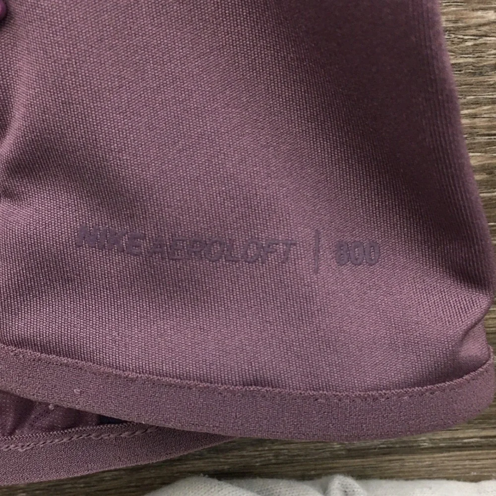Nike Aeroloft 800 Womens Running Vest Plum Purple Down Puffer Full Zip M